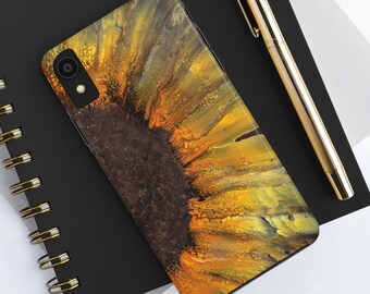 Sunflower Painting Phone Case, Tough Protective Cover