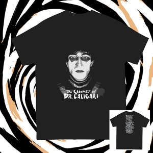 Cabinet of Dr. Caligari T-Shirt 2-Sided Classic Horror Film Tee Cult Movie Apparel Retro Cinema German Expressionist Halloween S M L XL
