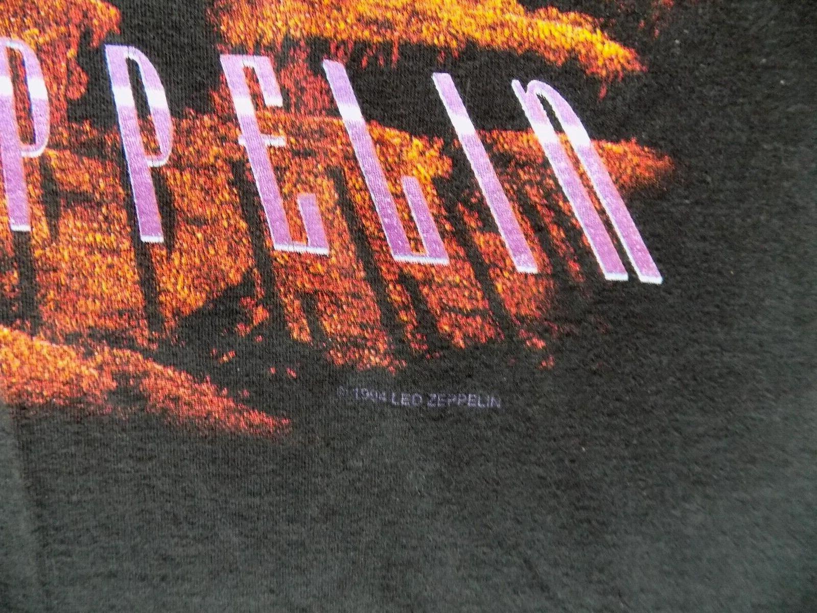 Led Zeppelin 1994 Vintage Winterland XL Black T Shirt 2-sided Zoso 