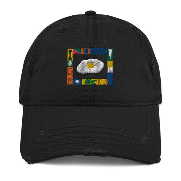 Trucker Hat / Distressed Dad Hat / Baseball Hat / Illustration Headpiece / Birthday Gift / Art Hat / Embroidered Baseball Hat
