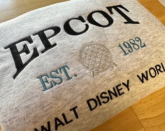 RETRO Disney parks embroidered crewneck disney parks crewneck embroidered EPCOT magic kingdom animal kingdom hollywood studios sweatshirt