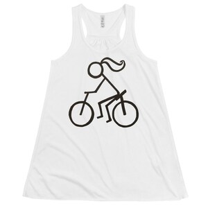 Biker Girl - Tanque racerback fluido para mujeres