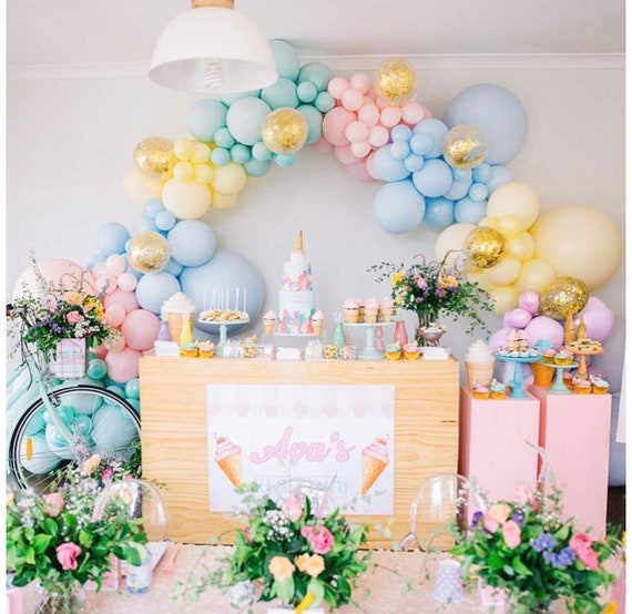 18 Macaron Balloon Pink Blue Purple Green Etsy