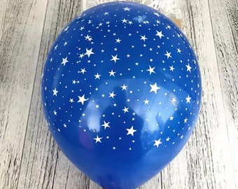 Star balloons -set of 10 - 10" balloons - baby shower balloons - birthday balloons - space theme - pink, blue , purple