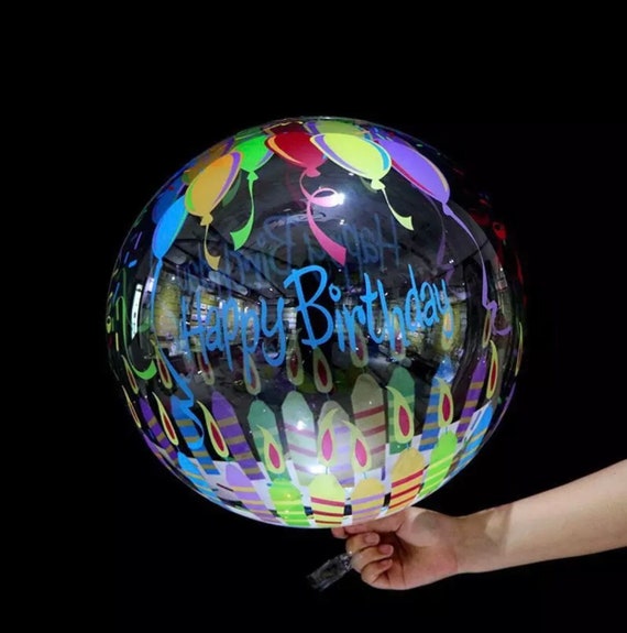 Happy birthday bobo balloons bubble balloons transparent balloon 20 bubble balloons