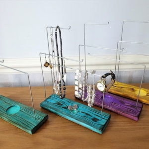 Jewellery Organiser, Coloured Jewellery Stand, Upcycled bicycle spokes