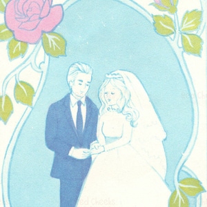 DIGITAL DESCARGAR Vintage pareja de novia novia novio saludo flor hi res suministro de la oferta Clip Imagen vestido Tux
