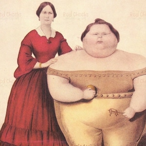 Digital Download of Giant Baby Circus Freak Poster Clip Art Vantile Mack Barnums Side Show The Infant Lambert  Ephemera