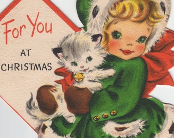 Santa Cat Vintage Image Instant Download Digital File Clip - Etsy