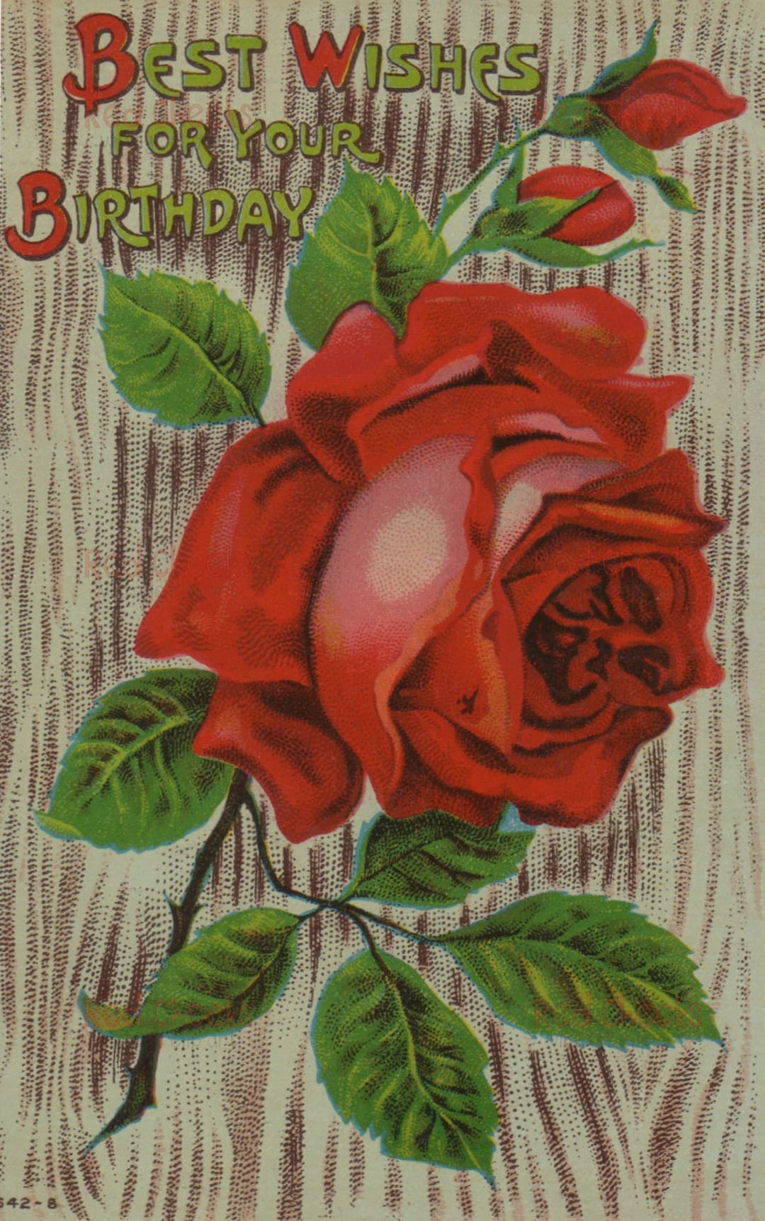 Vintage Red Roses Happy Birthday  Poster for Sale by silviaol