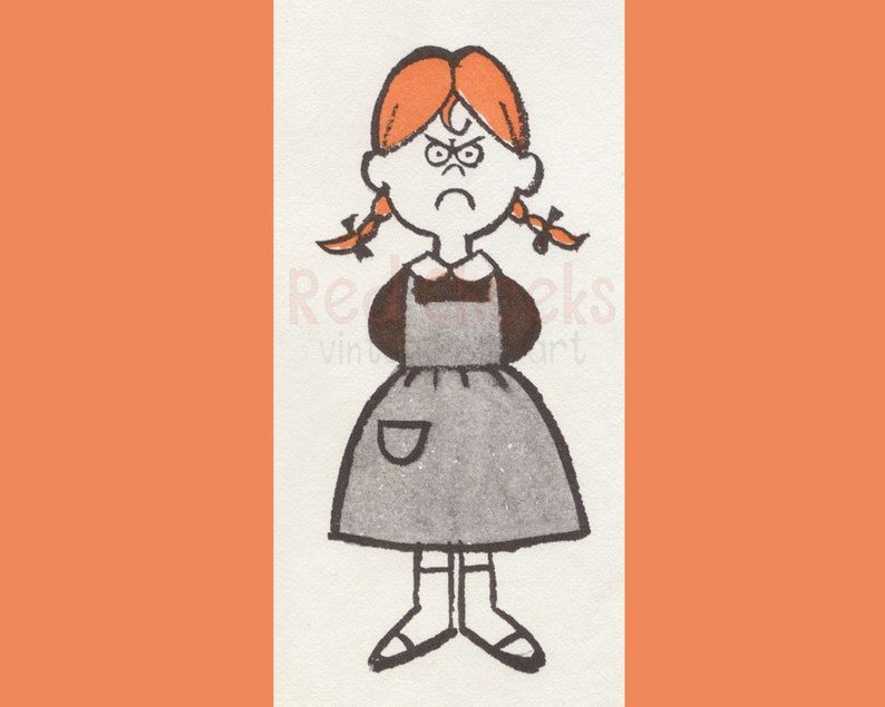 Digital Download Of Vintage Mad Angry Red Head Haired Kid Pig Etsy