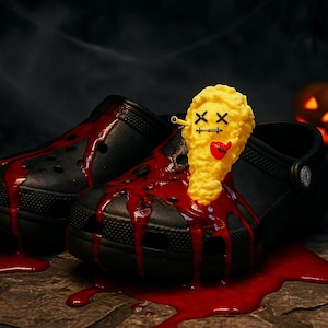 Fried Chicken Voodoo Croc Charm: 3D Printed Halloween Shoe Accessory