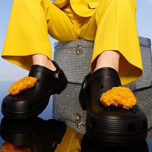Handcrafted Fried Chicken Shoe Charm - Fun and Realistic Food Charm for footwear