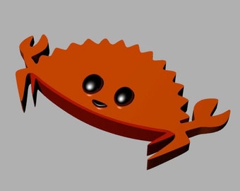 Adorno para zapatos con el logotipo del cangrejo / Impreso en 3D / Accesorios de codificación / Zuecos / Adornos de cocodrilo