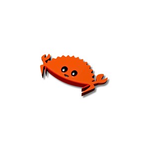 The Crab logo shoe charm | 3d printed | Coding Accessories | Clog / Croc charms|