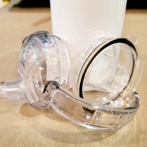 Lid Replacement Sippy Cup Holding Lid Upgrade Sliding Lid plus straw.