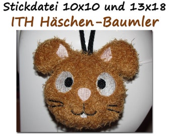 Stickdatei ITH Häschen-Anhänger Baumler Hase Oster