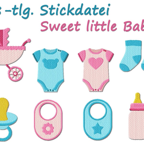 Embroidery file SWEET LITTLE BABY Stroller Body Baby