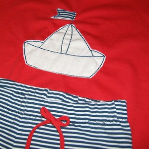 Stickdatei PAPIERSCHIFFCHEN Papier Schiff Boot See embroidery design nautical maritim paper ship redwork Bild 3