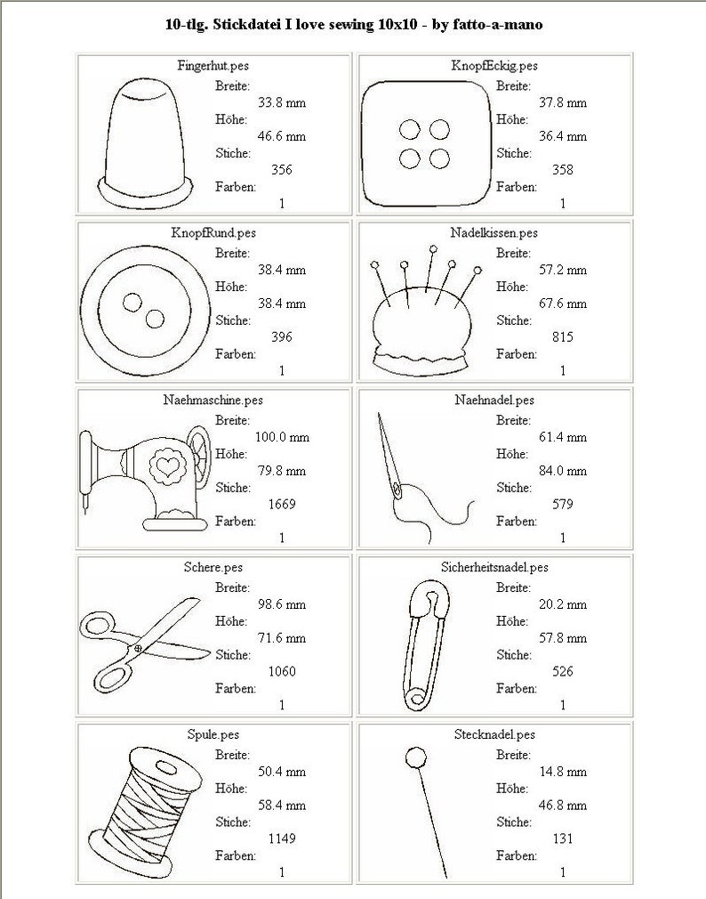Stickdatei I LOVE SEWING nähen Nähmaschine machine embroidery design quilting redwork Stickmuster Bild 2