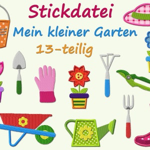 Fichier de broderie MY LITTLE GARDEN Fleurs Machine de jardin broderie design fleurs de jardin