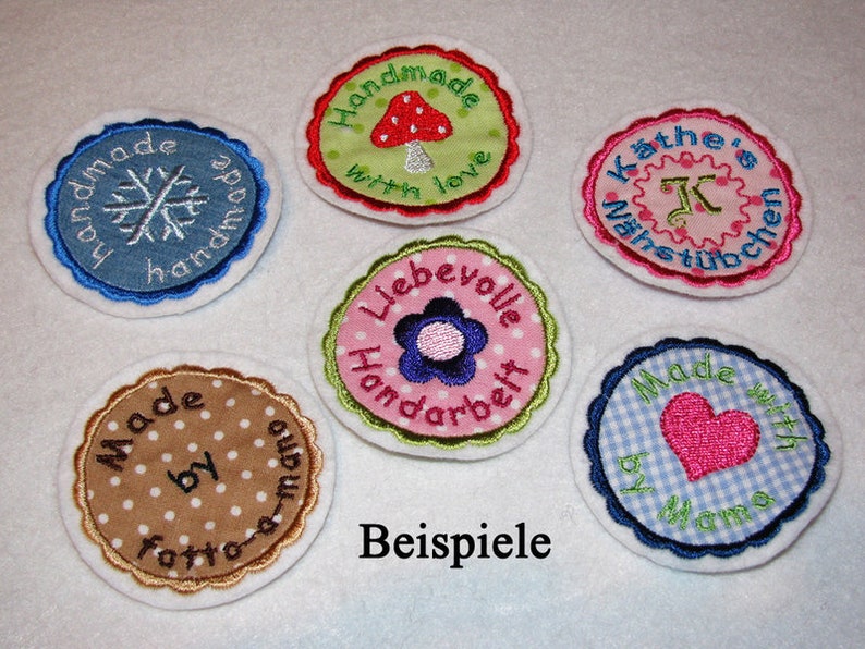 Stickdatei HANDMADE-BUTTONS Kombi-Set 12-teilig Applikation Embroidery design combine lables Bild 3