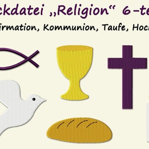 Stickdatei Taufe Religion Konfirmation Kommunion embroidery design christening communion Bild 1
