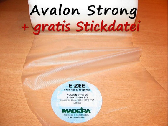 Popular backing for machine embroidery Madeira Avalon Film WATER SOLUBLE  stabilizer