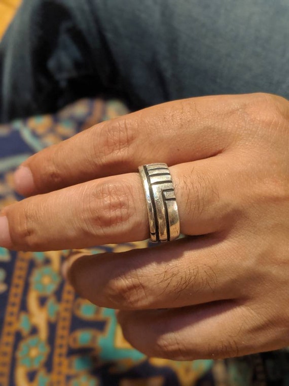 Earthling Ring in Sterling Silver Space geek jewelry Outer Space Ring Alien Ring Silver Silver Earthling Ring Silver Alien Ring
