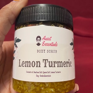 Lemon turmeric body scrub