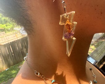 Real Flower Botanical Earrings