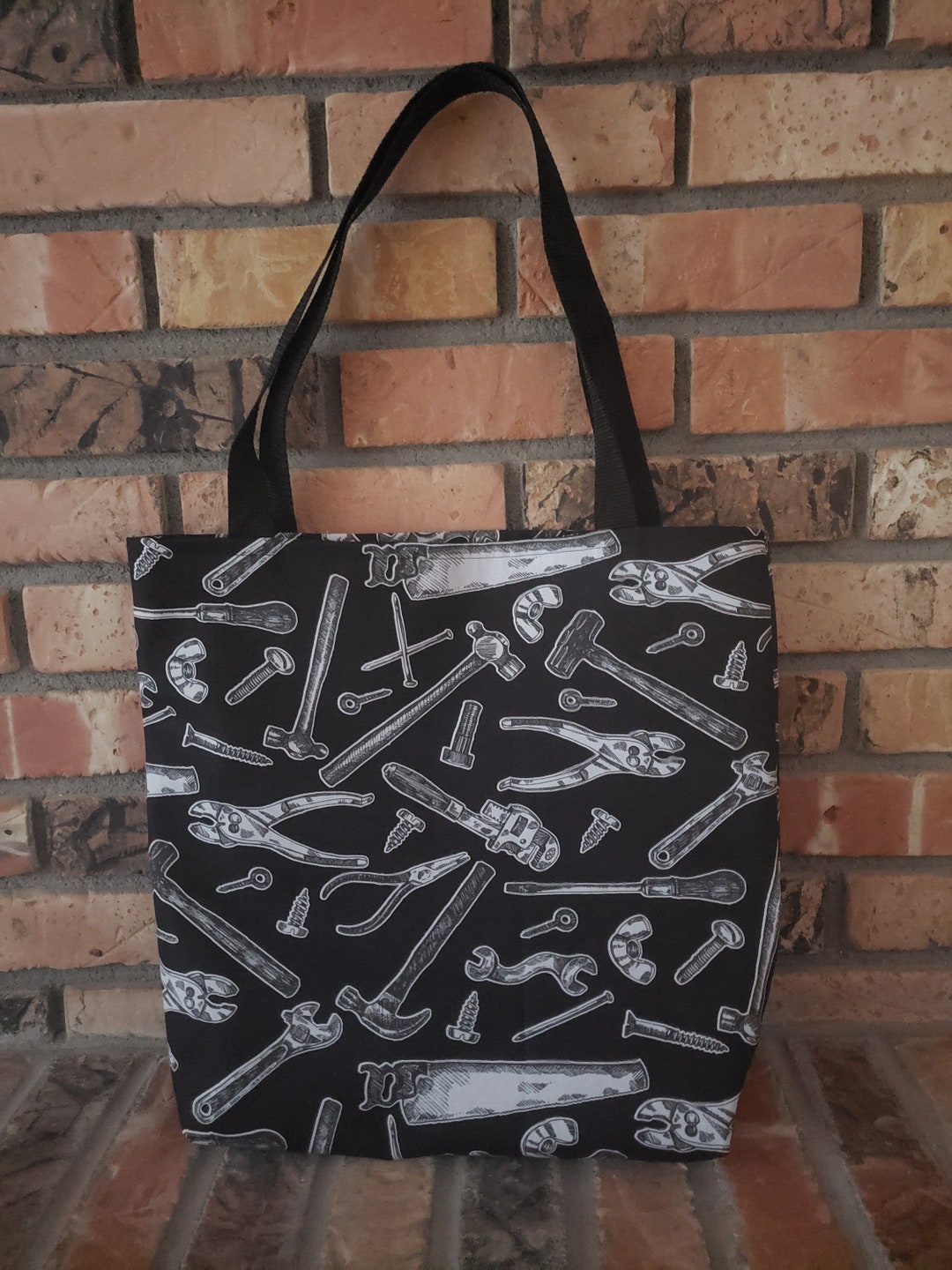 Tool Print Tote Bag, Gift for Men and Women, Travel Bag, Carry Tools