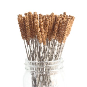 Straw Cleaning Brushes - Natural coconut fiber - Straw cleaner BULK cleaning brush, cleaning brush, eco friendly gifts, zero waste vegan