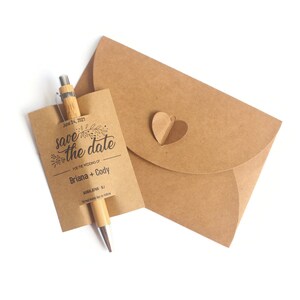 9 SETS personalisierter Stift mit Karte und Umschlag, Save the Date, Umweltfreundliche Geschenke, Bulks Hochzeit Gastgeschenke, Bulks Hochzeitsgeschenke für Gäste