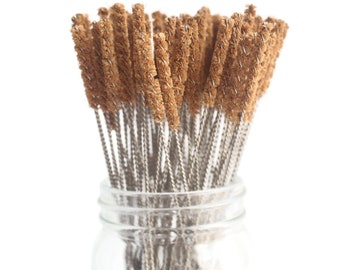 Straw Cleaning Brushes - Natural coconut fiber - Straw cleaner BULK cleaning brush, cleaning brush, eco friendly gifts, zero waste vegan