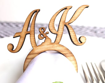 Wedding Napkin rings - SET of 8 pieces