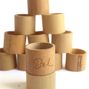 Hochzeit Serviettenringe, personalisierte Serviettenringe, Serviettenringe zur Hochzeit, Hochzeitsserviettenringe, Bambus serviettenringe bulk