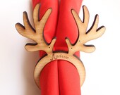 Napkin rings SET of 8 pieces, wooden personalized napkin rings, Christmas napkin rings