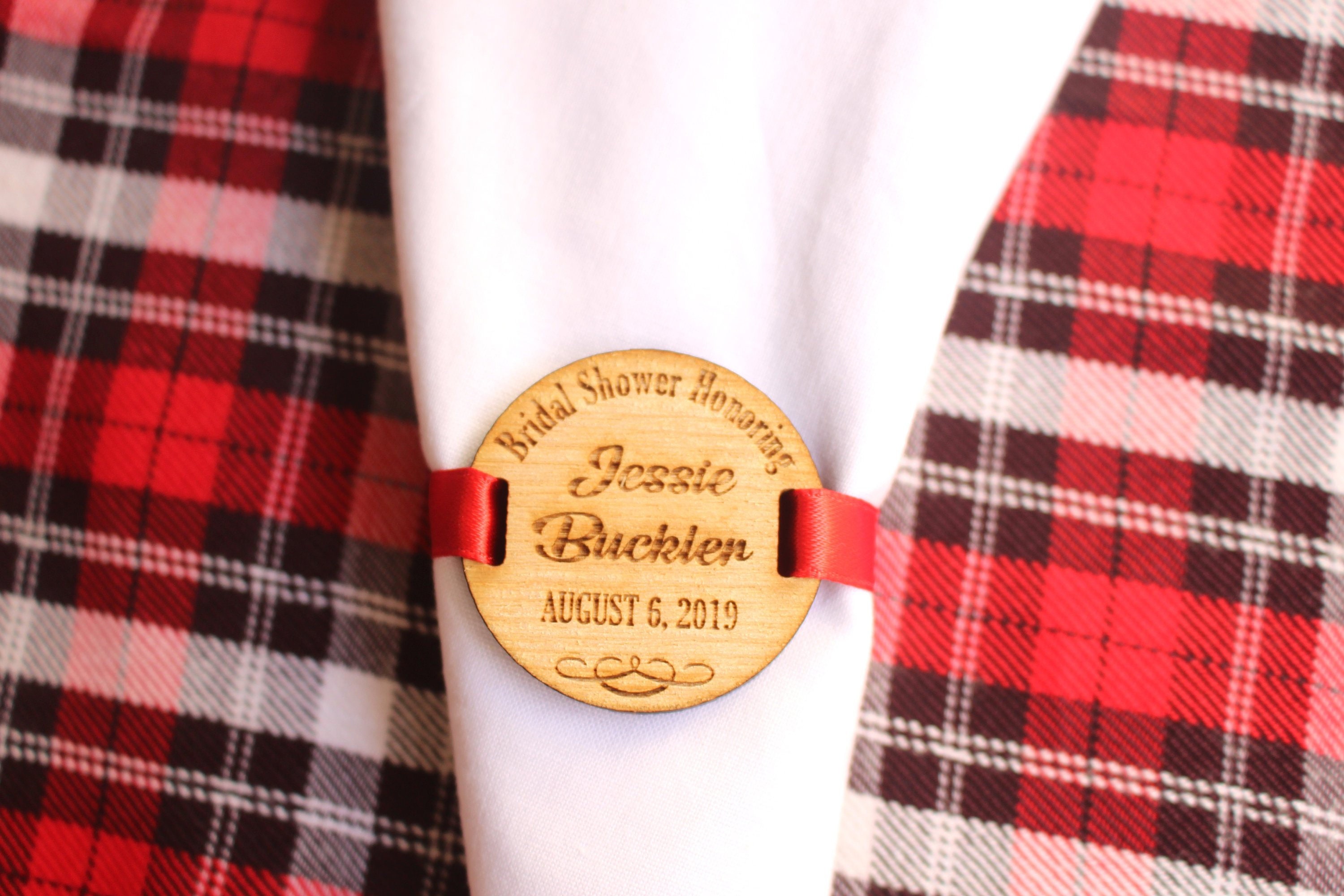 Bridal Shower Napkin Rings SET of 15pcs, Personalized Napkin rings for wedding, Red Wedding Napkin Rings, Red Wedding table decor