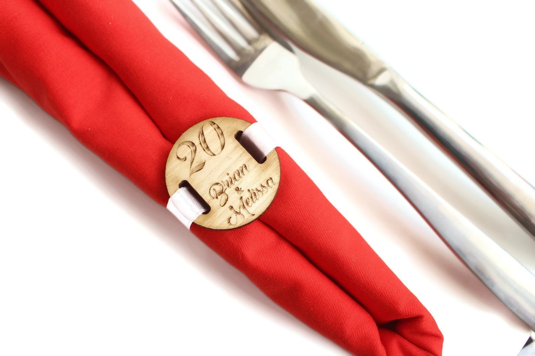 Anniversary Napkins Rings SET of 15pcs Personalized Napkin Etsy