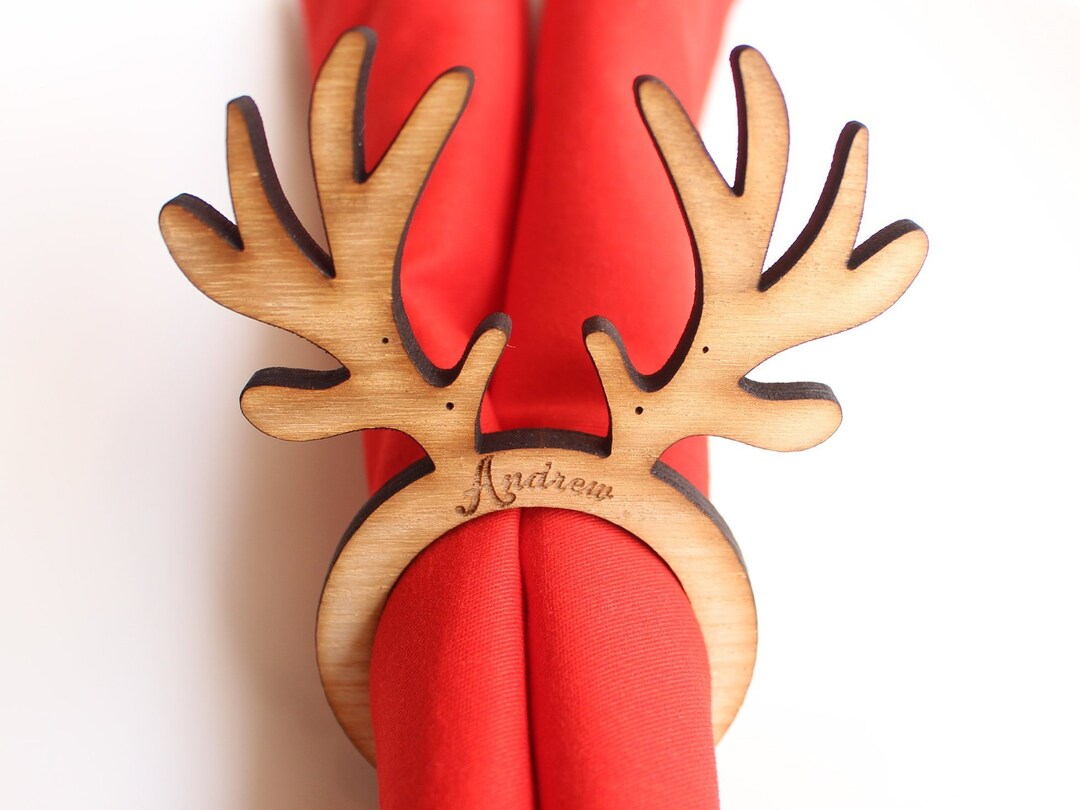 Napkin Rings SET of 8 Pieces, Wooden Personalized Napkin Rings