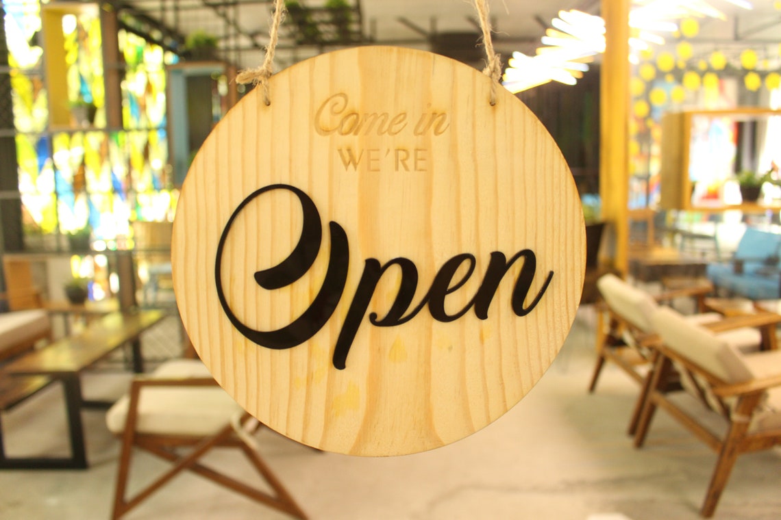 Reversible Open Closed Sign FREE SHIPPING Personalized Open - Etsy