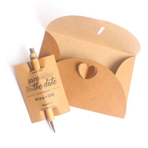 21 SETS personalisierter Stift mit Karte und Umschlag, Save the Date, Umweltfreundliche Geschenke, Bulks Hochzeit Gastgeschenke, Bulk Hochzeitsgeschenke für Gäste
