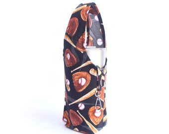 Baseball foldable tumbler bag, water bottle carrier, eco friendly coffee cup holder, bubble tea cup holder, tumbler carrier, boba tea bag