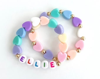 Easter basket gifts for kids toddler bracelet for girls heart custom bracelet with kids name girls accessories kids jewelry baby gifts