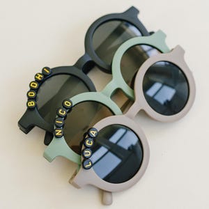 Boys name personalized name sunglasses, custom glasses kids gift, birthday party favors, baby gift, flower girl gift, summer