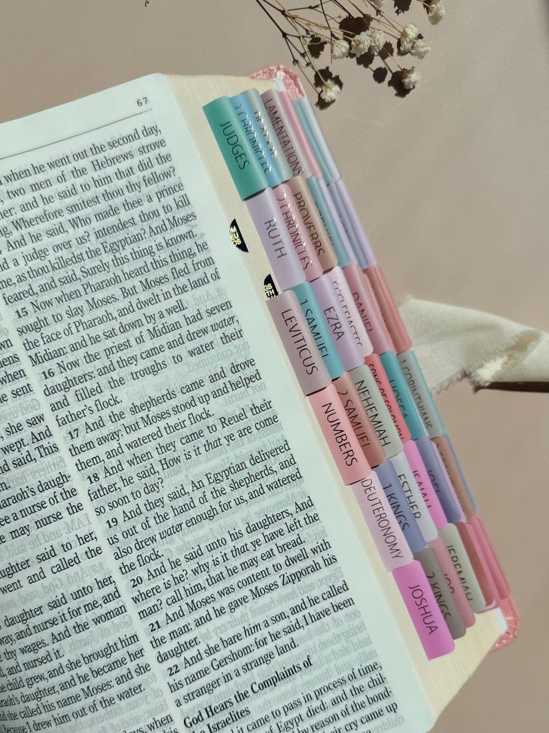 Personalized Bible with Tabs for Women Engraved Name Floral Christian Gift for Mom Baptism Gift for Girl Keepsake Giant Print KJV Bible image 13