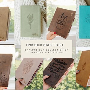 Personalized Wedding Bible Engraved Mr Mrs Names Wedding Date KJV Bible for Bride Engraved Bible for Baptism Gift for Daughter Ceremony image 5