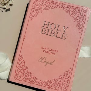 Personalized Bible with Tabs for Women Engraved Name Floral Christian Gift for Mom Baptism Gift for Girl Keepsake Giant Print KJV Bible image 2