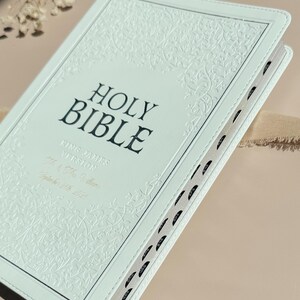 Personalized Wedding Bible Engraved Mr Mrs Names Wedding Date KJV Bible for Bride Engraved Bible for Baptism Gift for Daughter Ceremony image 17